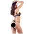 Cottelli - Riemen-BH & String mit Ringen (schwarz) - 75C/S