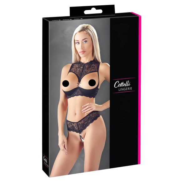 Cottelli - Offenes BH-Set (schwarz)
