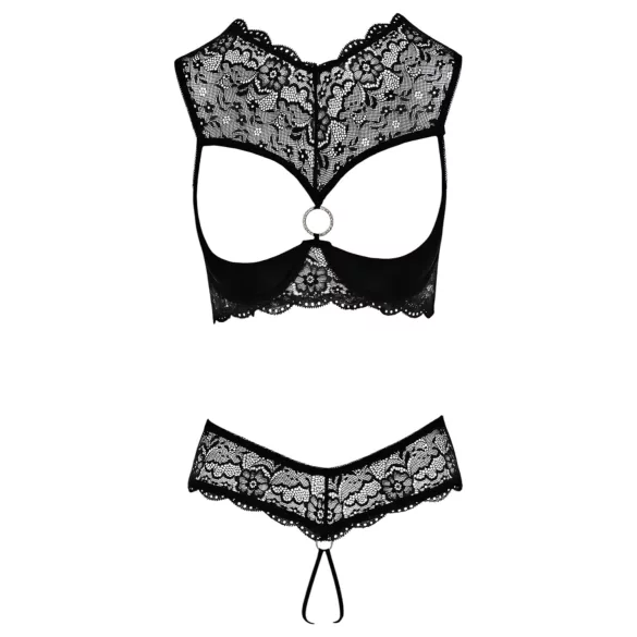 Cottelli - Offenes BH-Set (Schwarz) - 80B/M