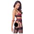 Cottelli Bondage - Rotes mattes Hebeset mit Spitze - L