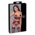 Cottelli Bondage - Mattes, Spitzen-BH-Set (Rot) - XL