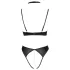 Cottelli - Spitzen-Push-Up-Set mit Halsband (schwarz) - 80B/M