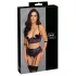 Cottelli Bondage - BH-Set und Handfesseln (schwarz-lila)