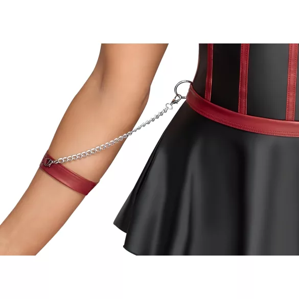 Cottelli Bondage - Glänzendes Set & Handfesseln (Schwarz)