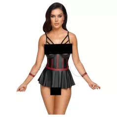   Cottelli Bondage - Glänzendes Set & Handfesseln (Schwarz) - 85B/L