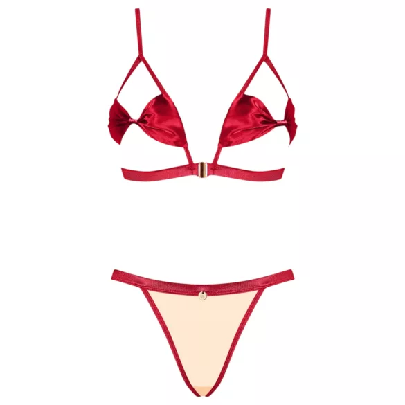 Obsessive Rubinesa - pikantes Dessous-Set (rot) - L/XL