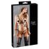 Cottelli Bondage - Glänzendes Körperharness-Bikini (Schwarz) - M