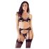 Cottelli - Offenes Spitzen-Set (schwarz)