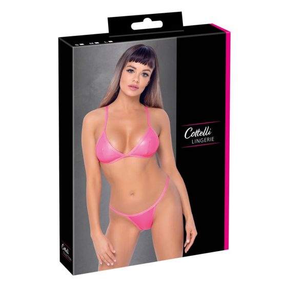 Cottelli - Dreieck-Bikini mit hohem Tanga (Pink)