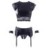 Cottelli Bondage - Dessous-Set mit Ketten (Schwarz) - XL