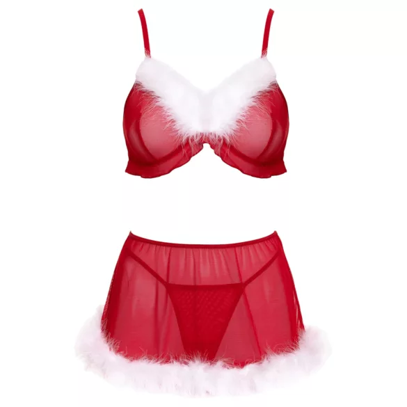 Cottelli - Weihnachts‑Dessous‑Set (rot)