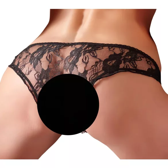Cottelli - Offener Hüftslip (schwarz) - M