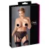 Cottelli Plus Size - Slip mit Spitzen-Strapsen (schwarz)