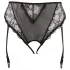 Cottelli Plus Size - Slip mit Spitzen-Strapsen (schwarz)