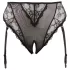 Cottelli Plus Size - Slip mit Spitzen-Strapsen (schwarz)