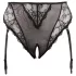 Cottelli Plus Size - Slip mit Spitzen-Strapsen (schwarz) - XXXXL