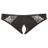 Cottelli Plus Size - Spitzenslip mit offenem Schritt (schwarz) - XL