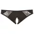 Cottelli Plus Size - Spitzen-Offen-Slip (schwarz) - 2XL