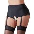 Cottelli Plus Size - Offene Stringpanty mit Strumpfhaltern (Schwarz)