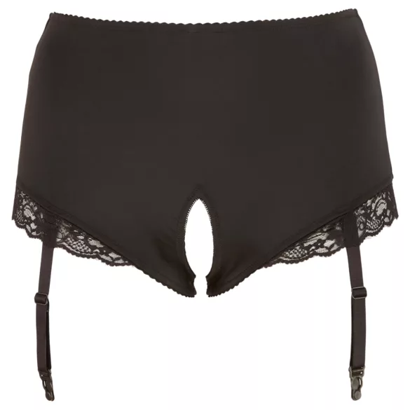 Cottelli Plus Size - Strapse-Höschen offen (schwarz) - 3XL