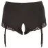 Cottelli Plus Size - Strapse-Höschen offen (schwarz) - 3XL