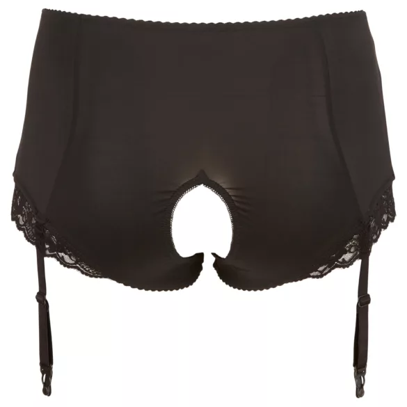 Cottelli Plus Size - Strapse-Höschen offen (schwarz) - 3XL