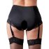 Cottelli Plus Size - Offene Stringpanty mit Strumpfhaltern (Schwarz) - 3XL