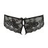 Cottelli - Schwarzer Spitzen-Slip mit Schleifenöffnung - L