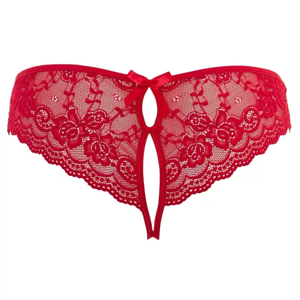 Cottelli - Damenstring offen mit Schleife (rot) - XL