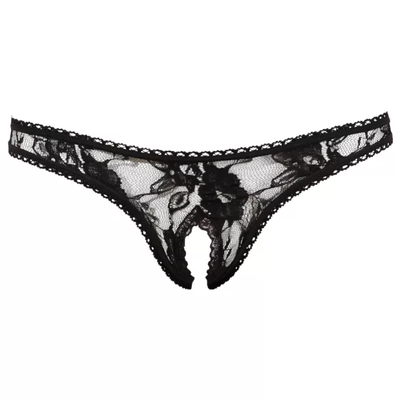 Cottelli - Schwarzer Spitzen-Sextanga - M