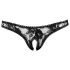 Cottelli - Schwarzer Spitzen-Sextanga - XL