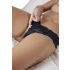 Cottelli - Perlen-Spitzen-Tanga (schwarz) - XL