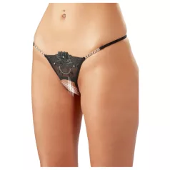 Cottelli - Glänzende Blume - Offener Tanga - M/L