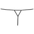 Cottelli - Schwarzer String mit Strass und offenem Schritt - M/L