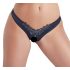 Cottelli - Perlenpanty mit offener Blumenverzierung (schwarz) - L