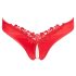 Cottelli - Perlen, offene Blumen-Slip (Rot) - M