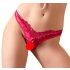 Cottelli - Perlen, offene Blumen-Slip (Rot) - M
