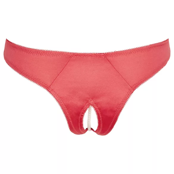 Cottelli - Perlen und offene Blumen-Damenhose (rot) - L