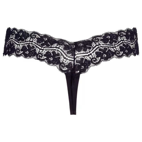 Cottelli - Doppelperlen Spitzen-String (schwarz)