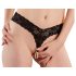 Cottelli - Doppelperlen-Spitzenstring (Schwarz) - L