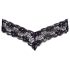 Cottelli - Doppelperlen-Spitzenstring (Schwarz) - L