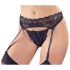 Cottelli - Spitze Strapsgürtel und String (schwarz)