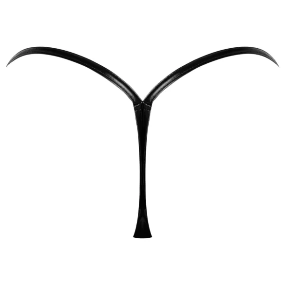 Noir - Glanz-String (Schwarz) - L/XL