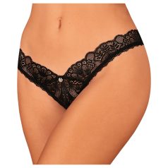 Obsessive Donna Dream - Spitze offener Tanga (schwarz)