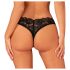 Obsessive Donna Dream - Spitze offener Tanga (schwarz)