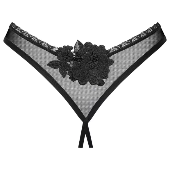 Obsessive Latinesa - Offene String (Schwarz) - XL/XXL