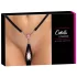 Cottelli - Offener Stringtanga mit Glitzerstein - Schwarz (S-L)