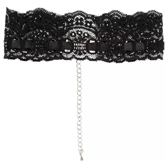 Cottelli - Halsband aus Kunstleder mit Spitze, BDSM-Kostüm-Accessoire