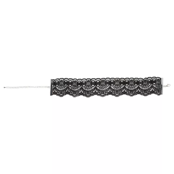 Cottelli - Halsband aus Kunstleder mit Spitze, BDSM-Kostüm-Accessoire