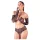 Cottelli Collection - lange, gemusterte schwarze Netz-Handschuhe (S-L)
